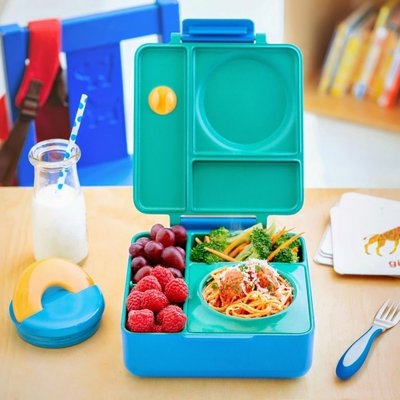現貨熱銷-OMIEBOX兒童不銹鋼保溫飯盒便攜式防漏分格裝寶寶便當午餐盒