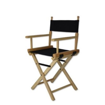 5Cgo【鴿樓】會員有優惠 10096266712 進口實木黑色原色高檔化妝椅導演椅折疊便攜式戶外椅 凳子椅子-矮腳款