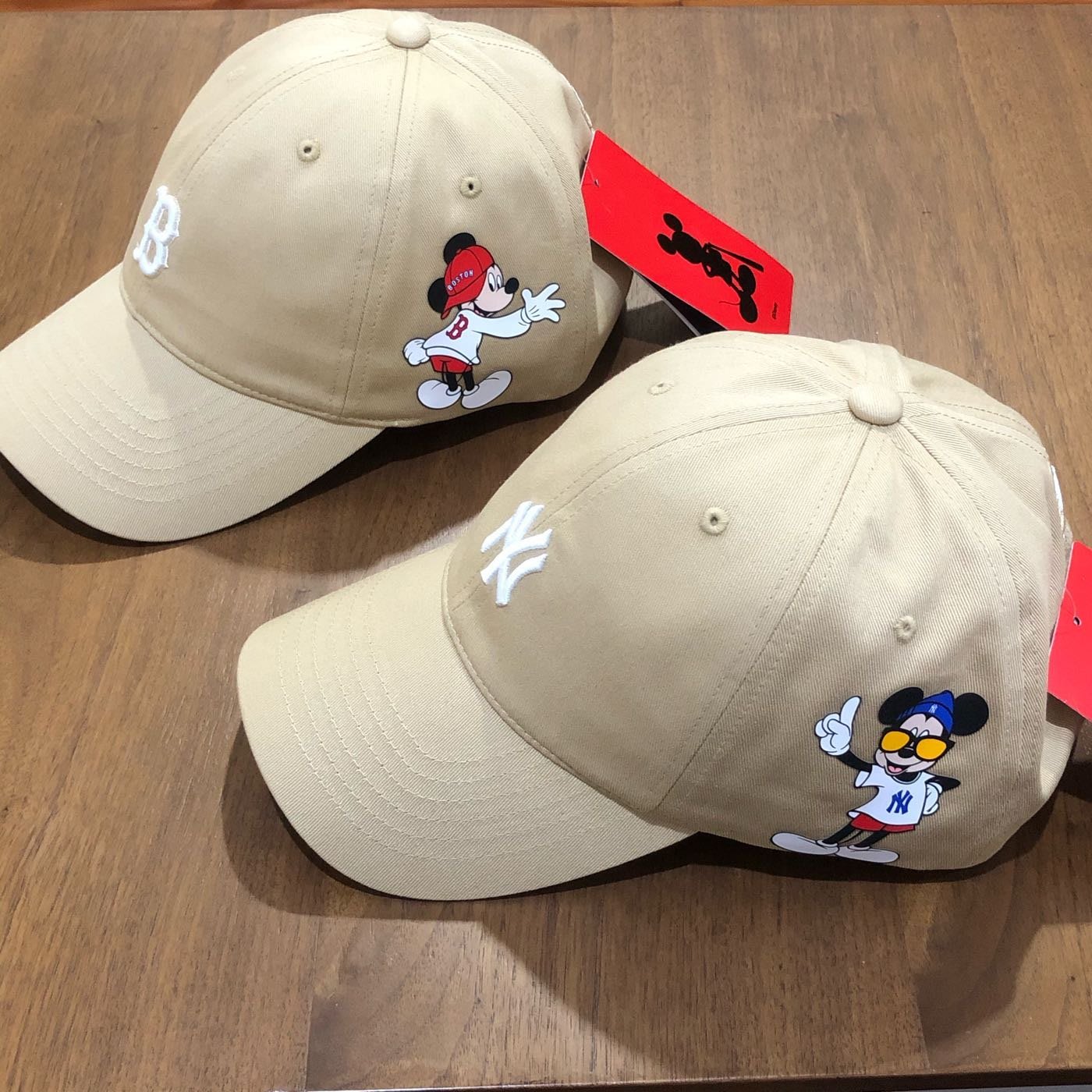 ♥ Paris Kiki ♥ 韓國MLB 2020 迪士尼米奇logo棒球帽老帽Mickey 卡其 