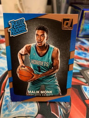 Malik Monk Rookie Card Donruss Rated #190 Charlotte Hornets RC 2017-18