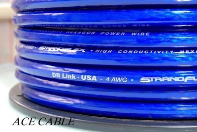 《線王》汽車音響電源線- 4 AWG(藍色),低價賣出(滿500含運費,沒有再折扣)