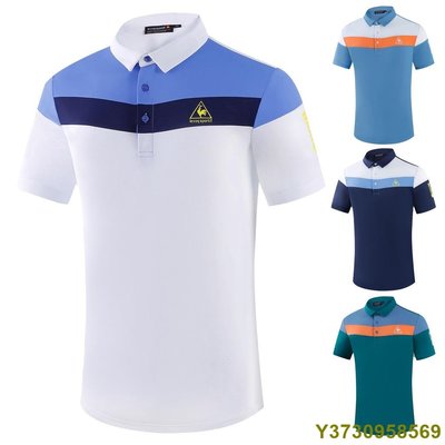 Le Coq Sportif 夏季 新品 高爾夫衣服男士T恤 運動polo衫 透氣 快乾 排汗 golf訂製球衣-MIKI精品