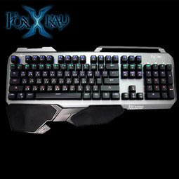 FOXXRAY 冰晶戰狐 FXR-HKM-08 機械電競鍵盤 酷炫按鍵燈光 金屬鍵盤上蓋 全鍵不衝突