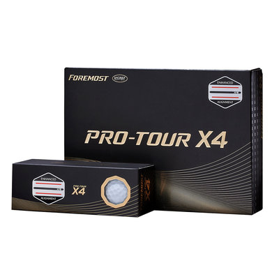 藍鯨高爾夫 FOREMOST PRO-TOUR X4 高爾夫球 四層球 極致穿透力 / 中彈道（三軸版）