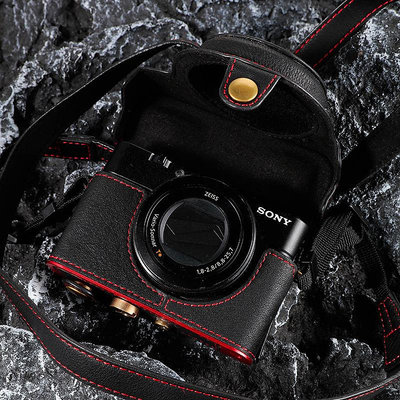 質寶適用于索尼黑卡RX100M6相機包RX100 M2 M3 M4 M5A M5皮套　相機皮套　相機底座套　相機保護套　相機套