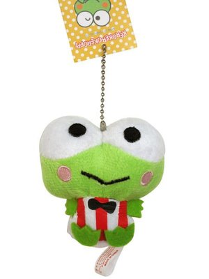 【卡漫迷】 大眼蛙 迷你 吊飾 ㊣版 絨毛玩偶 裝飾品 青蛙 鑰匙圈 掛飾 娃娃 Keroppi 可洛比 珠鍊