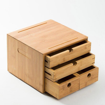 竹製典藏普洱茶盒單層二三層分茶盤抽屜式茶葉茶餅收納盒功夫茶具