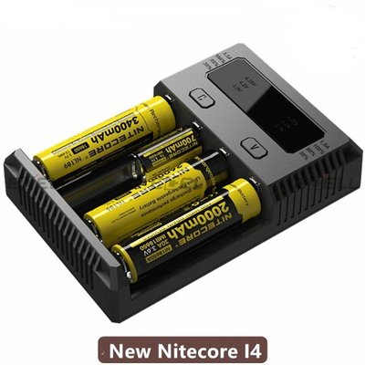 NITECORE NEWI2/I4鋰電鎳氫/磷酸鐵鋰/鋰電池18650/RCR123A座充 可同時充四個電池
