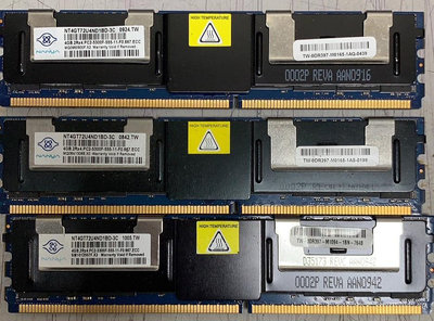 【尚典3C】NANYA 4GB PC2-5300 DDR2 FBD ECC 伺服器記憶體  中古/二手/記憶體/伺服器記憶體/NANYA/4GB