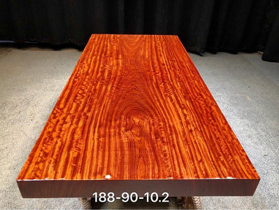大板实木原木茶桌原木办公非洲新中式茶桌椅组合巴花 188-90-10.5