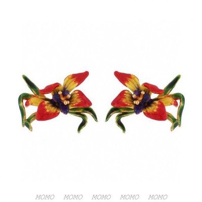 【熱賣精選】Les Nereides 秘密花園系列花朵耳釘耳夾