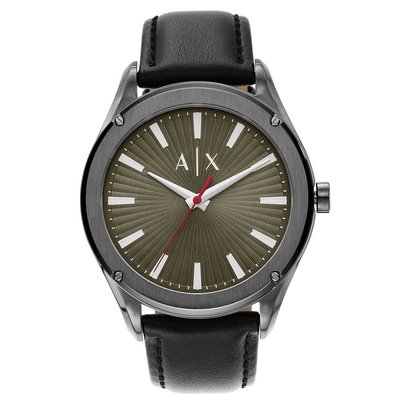【美麗小舖】ARMANI EXCHANGE 43mm AX2806 黑色真皮皮帶 男錶 手錶 腕錶-現貨在台