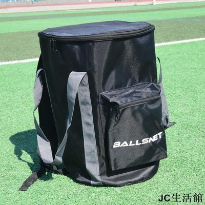 【RUNCHEN】BF棒球壘球置球袋裝備袋收納袋球包球桶黑色尼龍雙肩手提 MyTi 74I0-雙喜生活館
