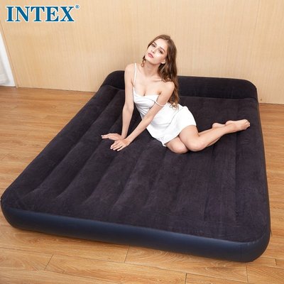 INTEX戶外氣墊床雙人 充氣床墊家用單人加大折疊床加厚便攜床
