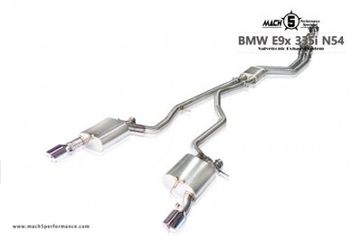 【YGAUTO】BMW E9x 335i N54 升級全新 MACH5 高流量帶三元催化頭段 當派 排氣管 底盤系統改裝