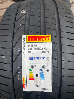 百世霸 專業定位 pirelli 倍耐力輪胎 p zero 315/30/22 15600/條 保時捷 凱燕E3
