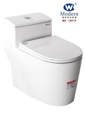 【老王購物網】摩登衛浴 C-5208 防污抑菌 奈米瓷 單體馬桶 緩降馬桶蓋 二段式沖水