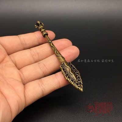 尼泊爾法器純銅文殊劍仿古黃銅降魔劍智慧劍掛件小銅劍風水工藝品-特價-特價