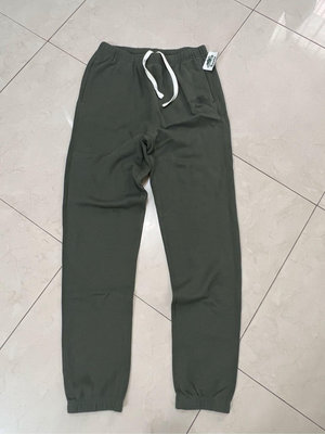 全新 正品 ROOTS 男大人logo軍綠色 橄欖綠刷毛休閒長褲S