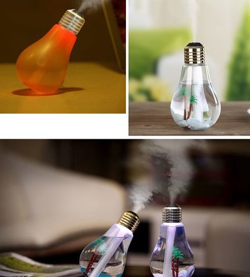 促銷 新款 創意禮物 迷你USB燈泡加濕器 空氣加濕 學生辦公室靜音加濕器帶夜燈 交換禮物 畢業禮物