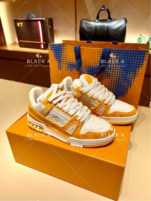 【BLACK A】精品LV Trainer Sneaker 2022 黃色牛仔