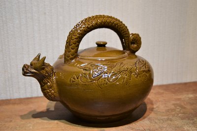 早期 陶製 龍罐 茶壺 [完整]