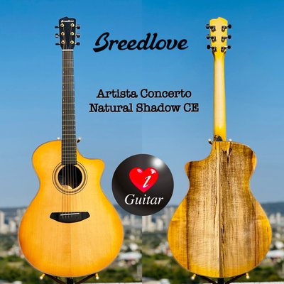 【iGuitar】Breedlove Artista Concerto Natural Shadow CE 歐洲雲杉/香桃木全單吉他