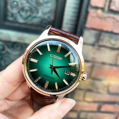CITIZEN 機械錶  經典 復古箱型鏡面 型男 手錶NK0002-14W原廠公司貨