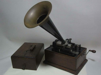 1900年西洋古董Edison愛迪生臘桶留聲機
