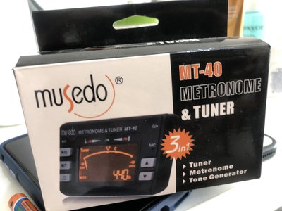 Musedo MT-40W 管樂/笛子/薩克斯風/長笛/鋼琴 調音+校音+節拍器 附拾音夾