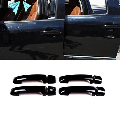 外門把手蓋 ABS 外門把手蓋裝飾貼紙配件適用於豐田 Tundra 2007-2021 紅杉 2008-2020(鋼琴黑