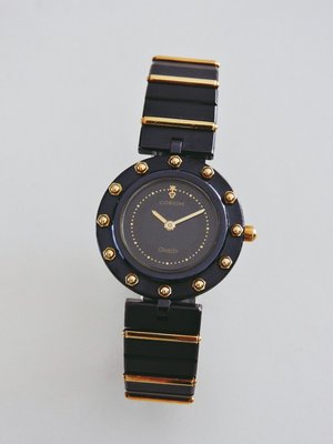 (十大名錶) 真品 正18K半金 Corum 崑崙 典藏造型女腕錶