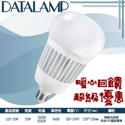 ❖基礎照明❖【LED-55W】LED-55W 防水大球泡燈 黃光 白光 100-240V全電壓 適用於居家、商業空間