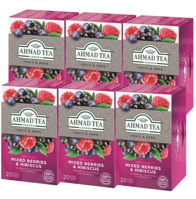 《FOS》英國 亞曼 AHMAD TEA 綜合莓果茶 20包x6盒 茶包 西洋茶 紅茶 金賞 貴婦下午茶 熱銷