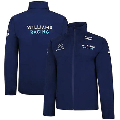 熱銷21款F1賽車服威廉姆斯車隊沖鋒衣外套秋冬amg賓士男拉塞爾款