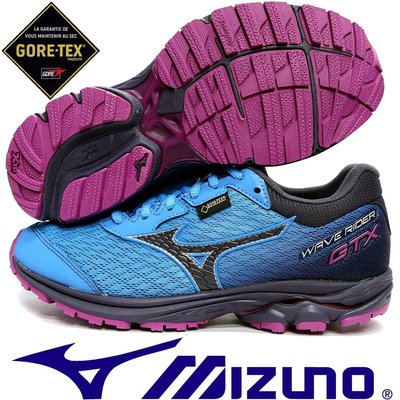 鞋大王Mizuno J1GD-187909 藍色 GORE-TEX 防水材質慢跑鞋/特價出清/ 802M 免運費