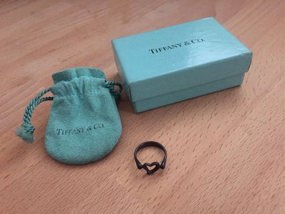 保證真品Tiffany & Co. OPEN HEART 鏤空心形戒指