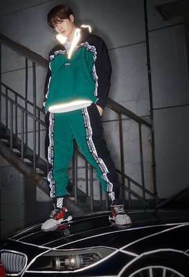 【Dr.Shoes】Adidas Original R.Y.V 男裝 黑綠 防風 雙面穿 保暖 羽絨外套 FL0009