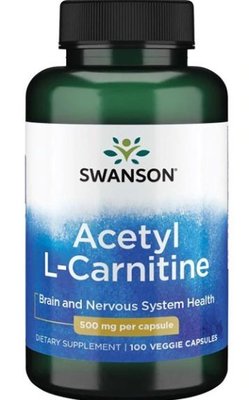 乙酰左旋肉鹼 Acetyl L-Carnitine 左卡尼汀500mg100粒 Swanson