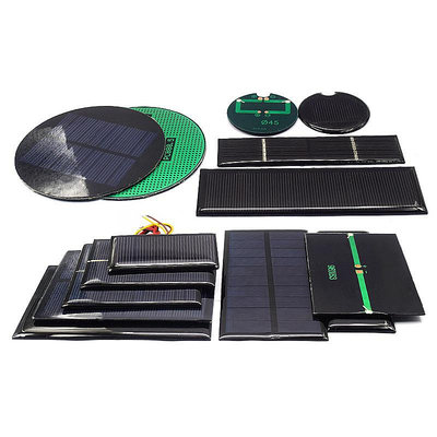 太陽能滴膠板多晶太陽能電池板12V5V6V充電池DIY光伏板發電板折疊~晴天