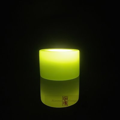珈瑪-6小時LED蠟燭燈-小型*1粒(USB充電附電源線)-淡綠色LED純蠟蠟燭防水電子蠟燭燈 供佛燈充電式蠟燭充電蠟燭