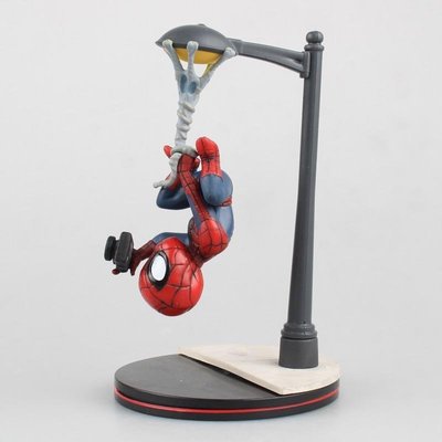 [APPS STORE4]蜘蛛人 Q版 SpiderMan 英雄歸來 路燈 倒吊 相機 場景 港版 公仔 模型