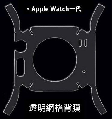 【透明網格背膜】Apple Watch 第一代 Series 1 防爆膜 不翹邊 螢幕保護貼 TPU 貼膜 保護膜 背膜