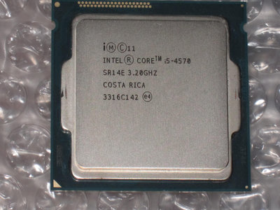 售:四代intel Core i5-4570 3.2G 22nm 1150腳位 4核心 CPU(良品)(1元起標)