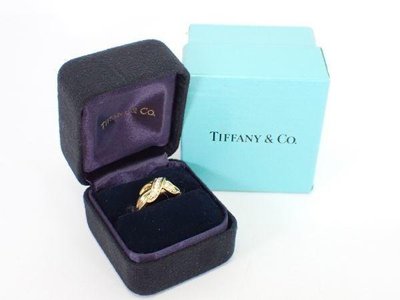 TIFFANY & Co. 18K金 750 經典 天然鑽石戒指 鑽戒