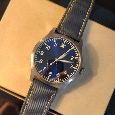 sold San Martin湛藍面放射紋Type A飛行員機械錶 中國2824機芯 海鷗st2130 鈷藍 寶藍Automatic watch pilot