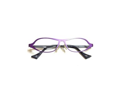 theo obligation 比利時頂級眼鏡品牌 紫色鈦金屬造型框  日本二手鏡框 品質良好 玉出屋