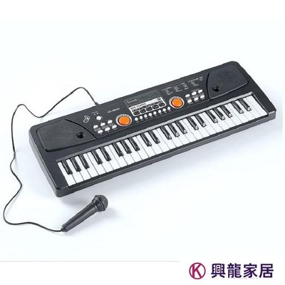 多功能49鍵電子琴鋼琴兒童音樂學習益智玩具piano一件代發BF530A2【興龍家居】