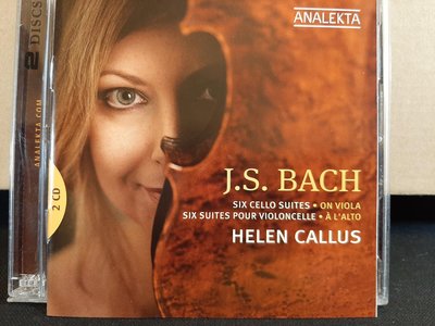 Helena Callus,J.S Bach-Six Cell Suites·On Viola,海倫·卡勒斯-中提琴演繹巴哈六首大提琴組曲，2CD，如新。