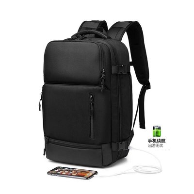 ozuko運動後背包男款商務休閒大容量旅行筆電後背包戶外防水簡約時尚男士背包